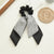 Classic Style High Sense Fashion New Ponytail Streamer Hair Tie Women's Black And White Striped Large Intestine Hair Ring  Hair Ties