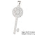 Classic Style Key Copper Plating Inlay Zircon White Gold Plated Charms Jewelry Accessories