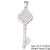 Classic Style Key Copper Plating Inlay Zircon White Gold Plated Charms Jewelry Accessories