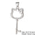 Classic Style Key Copper Plating Inlay Zircon White Gold Plated Charms Jewelry Accessories