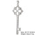 Classic Style Key Copper Plating Inlay Zircon White Gold Plated Charms Jewelry Accessories