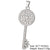 Classic Style Key Copper Plating Inlay Zircon White Gold Plated Charms Jewelry Accessories