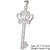 Classic Style Key Copper Plating Inlay Zircon White Gold Plated Charms Jewelry Accessories