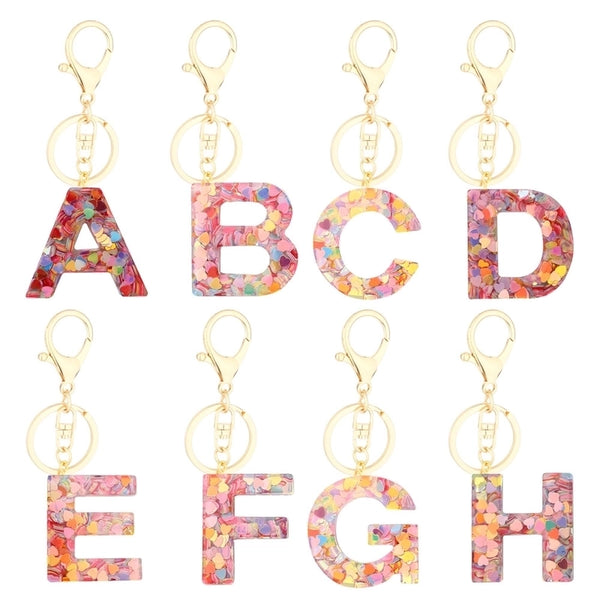 Classic Style Letter Resin Unisex Bag Pendant Keychain