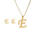 Classic Style Letter Stainless Steel Alloy Plating Earrings Necklace