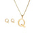 Classic Style Letter Stainless Steel Alloy Plating Earrings Necklace