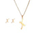 Classic Style Letter Stainless Steel Alloy Plating Earrings Necklace