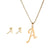 Classic Style Letter Stainless Steel Alloy Plating Earrings Necklace