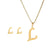 Classic Style Letter Stainless Steel Alloy Plating Earrings Necklace