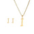 Classic Style Letter Stainless Steel Alloy Plating Earrings Necklace