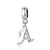 Classic Style Letter Sterling Silver Polishing Inlay Artificial Gemstones Jewelry Accessories