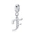 Classic Style Letter Sterling Silver Polishing Inlay Artificial Gemstones Jewelry Accessories