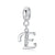 Classic Style Letter Sterling Silver Polishing Inlay Artificial Gemstones Jewelry Accessories