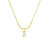 Classic Style Letter Titanium Steel 14k Gold Plated Zircon Pendant Necklace In Bulk