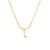 Classic Style Letter Titanium Steel 14k Gold Plated Zircon Pendant Necklace In Bulk