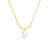 Classic Style Letter Titanium Steel 14k Gold Plated Zircon Pendant Necklace In Bulk