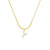 Classic Style Letter Titanium Steel 14k Gold Plated Zircon Pendant Necklace In Bulk