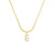 Classic Style Letter Titanium Steel 14k Gold Plated Zircon Pendant Necklace In Bulk