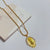 Classic Style Portrait Oval Stainless Steel Copper 18k Gold Plated Zircon Pendant Necklace In Bulk