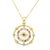 Classic Style Round Copper Plating Inlay Zircon 18k Gold Plated Jewelry Accessories