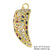 Classic Style Round Copper Plating Inlay Zircon 18k Gold Plated Jewelry Accessories