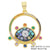 Classic Style Round Copper Plating Inlay Zircon 18k Gold Plated Jewelry Accessories