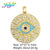 Classic Style Round Copper Plating Inlay Zircon 18k Gold Plated Jewelry Accessories