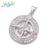 Classic Style Round Copper Plating Inlay Zircon 18k Gold Plated Jewelry Accessories