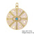 Classic Style Round Copper Plating Inlay Zircon 18k Gold Plated Jewelry Accessories