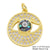 Classic Style Round Copper Plating Inlay Zircon 18k Gold Plated Jewelry Accessories