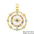 Classic Style Round Copper Plating Inlay Zircon 18k Gold Plated Jewelry Accessories