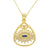 Classic Style Round Copper Plating Inlay Zircon 18k Gold Plated Jewelry Accessories