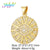 Classic Style Round Copper Plating Inlay Zircon 18k Gold Plated Jewelry Accessories