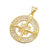 Classic Style Round Copper Plating Inlay Zircon 18k Gold Plated Jewelry Accessories