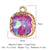 Classic Style Round Heart Shape Copper Inlay Crystal Glass Charms