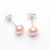 Classic Style Round Pearl Ear Studs 1 Pair