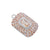 Classic Style Shiny Square 18k Gold Plated Zircon Copper Wholesale Charms