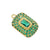 Classic Style Shiny Square 18k Gold Plated Zircon Copper Wholesale Charms