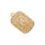 Classic Style Shiny Square 18k Gold Plated Zircon Copper Wholesale Charms