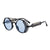 Classic Style Solid Color Ac Round Frame Full Frame Men's Sunglasses