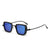 Classic Style Solid Color Ac Square Full Frame Men's Sunglasses