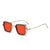 Classic Style Solid Color Ac Square Full Frame Men's Sunglasses