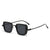 Classic Style Solid Color Ac Square Full Frame Men's Sunglasses