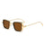 Classic Style Solid Color Ac Square Full Frame Men's Sunglasses