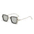 Classic Style Solid Color Ac Square Full Frame Men's Sunglasses