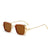 Classic Style Solid Color Ac Square Full Frame Men's Sunglasses