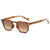 Classic Style Solid Color Ac Square Full Frame Men's Sunglasses