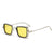 Classic Style Solid Color Ac Square Full Frame Men's Sunglasses