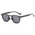 Classic Style Solid Color Ac Square Full Frame Men's Sunglasses