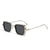 Classic Style Solid Color Ac Square Full Frame Men's Sunglasses